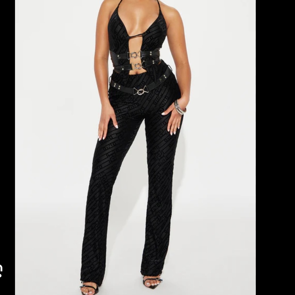 Fashion Nova Black Halter Jumpsuit